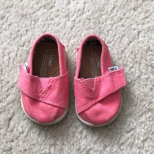 Baby Girl Pink Toms - Size 3